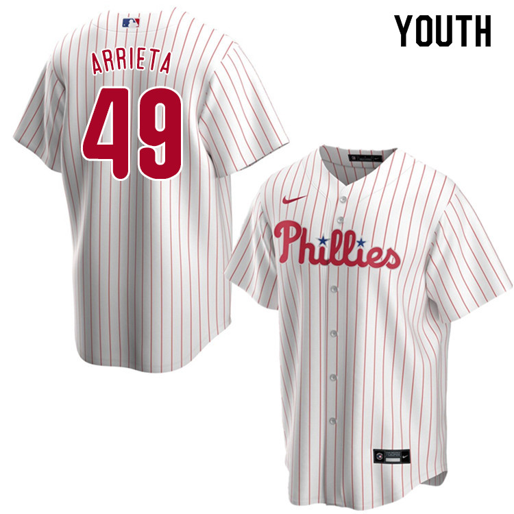 Nike Youth #49 Jake Arrieta Philadelphia Phillies Baseball Jerseys Sale-White
